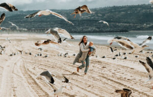 Happy at beach