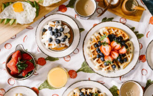 Strawberry waffle